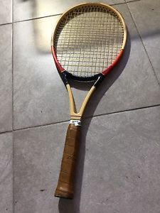 Dunlop Maxply McEnroe Tennis Racquet 4 5/8" Leather Grip Graphite Good