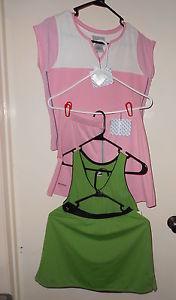 2 NEW TENNIS SKIRT OUTFITS GREEN TAIL PINK BOLLE SMALL / MEDIUM $200