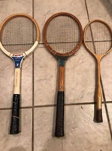 Vintage Wooden Tennis Racket Lot