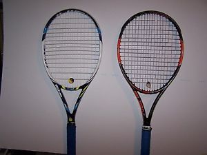 wilson juice 100s (16x15) and Burn 100s (18x16) Two Tennis Racquets- Strung 4.3