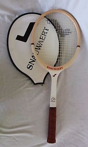 NEW! VINTAGE SNAUWAERT (ASHWOOD) TENNIS RACQUET w/ COVER LIMITED EDITION WHITE!