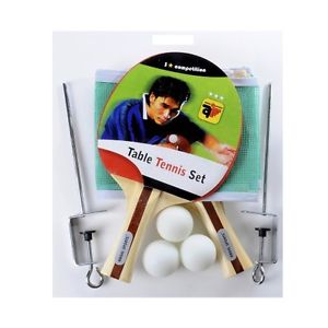 Ensemble De Table Tennis Ping Pong - 2x Raquette 3 étoile - Réseau et 3 Balles