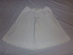 ADIDAS YOHJI YAMAMOTO Y-3 WHITE TERRY KNEE LENGTH CULOTTES SKIRT SHORTS WOMENS S