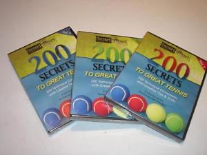 Vol 1-3 DVD set 200 SECRETS TO GREAT TENNIS by Joe Dinoffer Oncourt Offcourt NEW