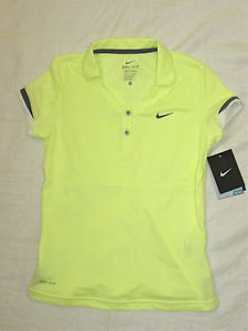 girls youth NIKE tennis yellow shirt top size M 10/12 NEW nwt $32