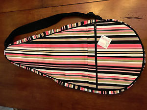 Ame & Lulu Tennis Zippered Shoulder Raquet / Racket Bag w/ Pocket - Pink -NWT