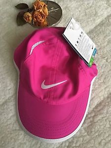 NWT Nike FeatherLight Women's Tennis Cap Adjustable Pink/White