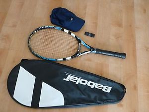 110 Babolat Overdrive (4 1/8) with woofer ridge PLUS freebies -new case and more