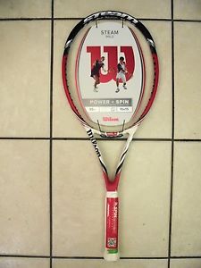 NEW WILSON  STEAM 99LS   16x15  TENNIS RACQUET 4 3/8" GRIP ..