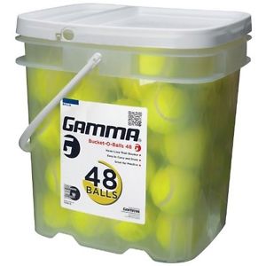 Gamma Sports Bucket or Bag of Pressureless Tennis Balls - Sturdy & Reuseable Pol