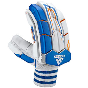 adidas CX11 Batteur Cricket Gant Enfants Junior Blanc/Bleu/Orange