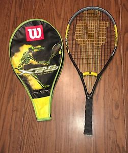 Wilson X25 Oversize Tennis Raquets Titanium Graphite Power String Yellow & Black