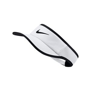 White Nike Aerobill Feather Light Adjustable Visor - Unisex Tennis Visor