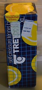 VINTAGE TRETORN XL TENNIS BALLS, 3 PACK, YELLOW, MADE IN IRELAND, SEALED BOX!