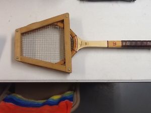 Vintage Wilson Jack Kramer Wood Tennis Racket w/ Press