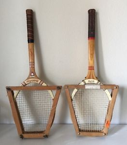 Lot Of 2 Vintage Tennis Rackets 1970's Dunlap Fort 4 5/8 Penguin Court Star