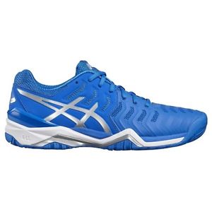 Asics Gel Resolution 7 Blue/Silver/White Men's Tennis Shoes