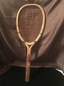 Early Rare Antique A.G. Spalding & Brothers Bros Wood Tennis Racquet Old