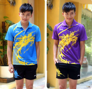 2017 summer new Li Ning men's badminton short sleeve sports suits shirt + shorts