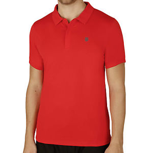 K-Swiss Performance Mens Hypercourt Tennis Polo Shirt Top - Red - XS