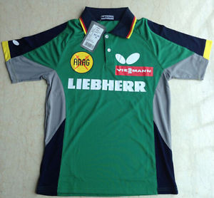 SHIRT; BUTTERFLY Germany Table Tennis Shirt with LOGO Size 2XL (sizes run small)