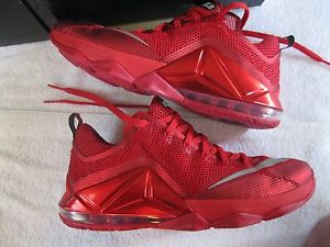 Awesome Mens Nike Lebron XII 12 Low Red October Athletic Tennis Shoes Size 13