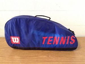 Wilson Tour Blue Large Tennis Racket Bag Racquet w Strap NICE