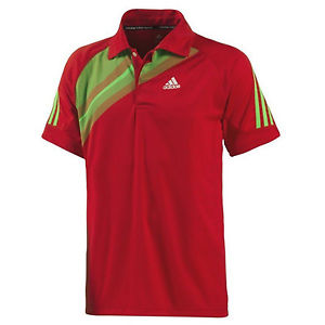 adidas Performance Mens Atake Climalite Table Tennis Polo Shirt - Red - S