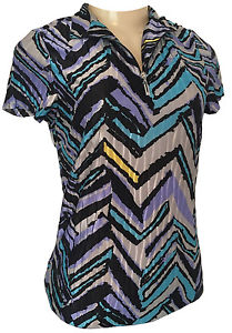 NWT JAMIE SADOCK Short Sleeve Golf Top #33108 Hibiscus/Atlantis/Multi X-Large XL