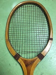 Antique Vintage Harry Lee & Co. Speedwood Tennis Racket 27" Strings Intact