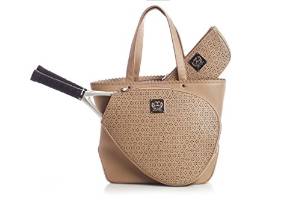 Court Couture Savanna Perforated Tennis Bag - Taupe