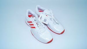 *NEW*Adidas Adipower Barricade Tennisshoes US 11 = UK 9,5 white red comfort