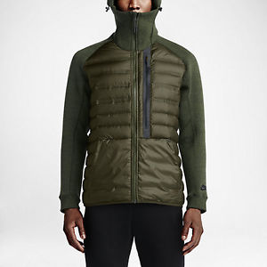 NIKE TECH FLEECE AEROLOFT JACKET MEN'S JACKET $350 678261-329 DARK LODEN SMALL