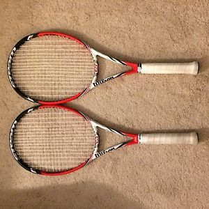 2x Wilson Steam 99 16x18 1/4 Leather Grip