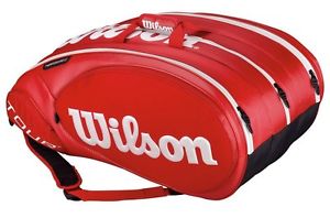 WILSON TOUR MOLDED 2.0 15 pack red - tennis racquet hard shell bag - Auth Dealer