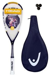 Head Nano Ti.120 Pro Raquette De Squash + Pack de 3 Balles De Squash