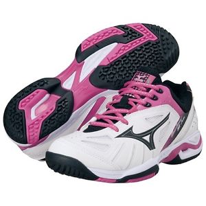 Mizuno Lady's Tennis Shoes WAVE EXCEED DS 3 L 61GB1415 White X black / magenta
