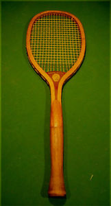 ANTIQUE VINTAGE WOOD TENNIS RACKET BY: HORSMAN New York 