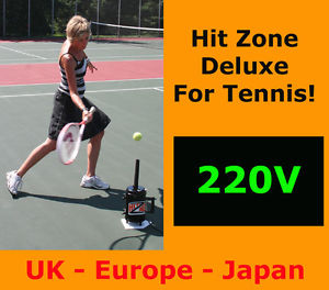 Tennis Training Aid! The Hit Zone Deluxe Air Tee Suspends Ball In Mid Air - 220V