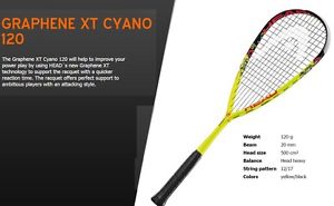 2015 HEAD Graphene XT Cyano 120 squash racket racquet + ball + grip