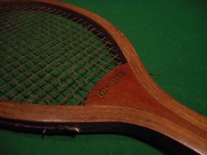 ANTIQUE WRIGHT AND DITSON WOOD TENNIS RACQUET 