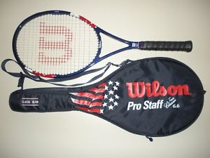 WILSON PRO STAFF TOUR CLASSIC 6.6 MP 95 STARS & STRIPES TENNIS RACQUET  4 3/8