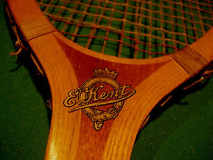 VINTAGE ANTIQUE WOOD TENNIS RACQUET BY: E. KENT CO. 