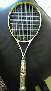 Andre Agassi & Sebastian Grosjean Game Used Tennis Signed Autographed Racket