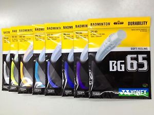 100% GENUINE 50 PACKS YONEX JAPAN BG65 BADMINTON STRING 8 COLORS AVAILABLE