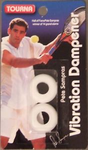 NEW Tourna Pete Sampras Vibration Dampener Tennis White Dampner