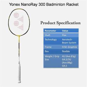 100% genuine Yonex Nanoray 300 R badminton racket with bag sports collection