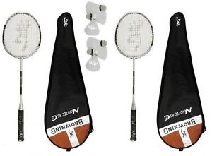 2 x Browning Nanotec CTi 85 Raquettes De Badminton + 6 Carlton Navettes