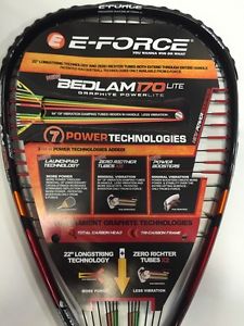 E FORCE BEDLAM 170g LITE RACQUET 96701 NEW Design Longer Tubes