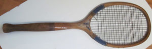 VINTAGE WOOD TENNIS RACQUET  1908 SOLD BY HARRY  C. LEE